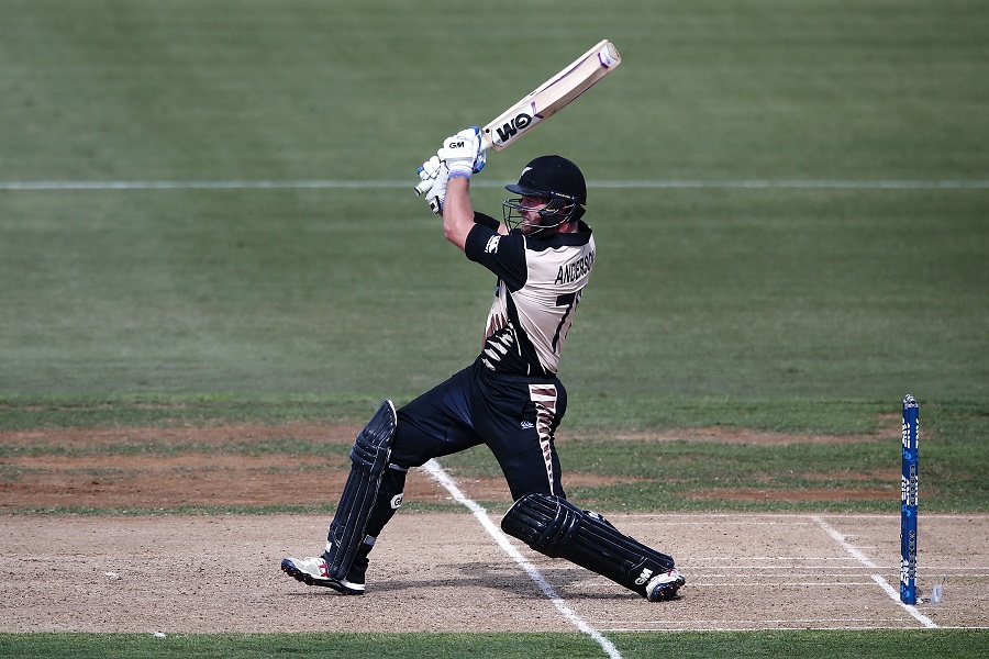 MOUNT MAUNGANUI, NEW ZEALAND - JANUARY 08:  Corey Anderson of New Zealand bats during the third Twenty20 International match between New Zealand and Bangladesh at Bay Oval on January 8, 2017 in Mount Maunganui, New Zealand.  (Photo by Anthony Au-Yeung/Getty Images)