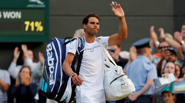Tennis - Wimbledon - London, Britain - July 10, 2017 Spain’s Rafael Nadal waves as he walks off court after losing his fourth round match against Luxembourg’s Gilles Muller REUTERS/Matthew Childs TPX IMAGES OF THE DAY