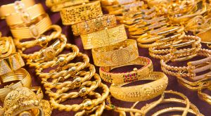 Gold on the famous "Golden souk" in Dubai
