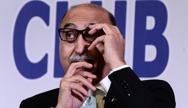 High Commissioner of Pakistan in India, Abdul Basit gestures while addressing a press conference in Bangalore on October 30, 2015. Abdul Basit is on a four-day visit to Bangalore.  AFP PHOTO/ Manjunath KIRAN / AFP PHOTO / Manjunath Kiran