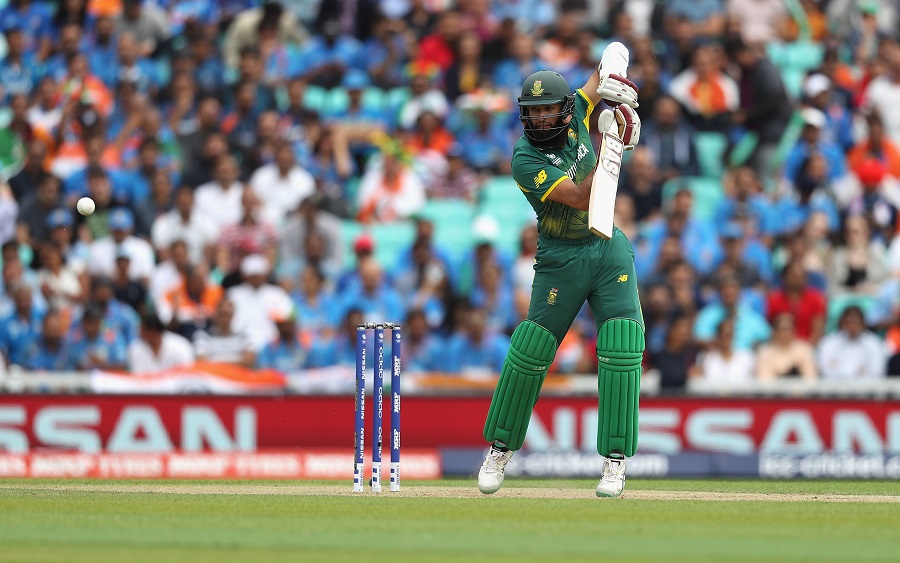 LONDON, ENGLAND - JUNE 11:  Hashim Amla of South Africa in action during the ICC Champions Trophy Group B match between India and South Africa at The Kia Oval on June 11, 2017 in London, England.  (Photo by Christopher Lee-IDI/IDI via Getty Images)