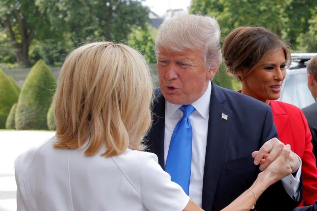 trump with france first ladie